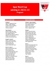 program spar nord cup 24-11-13