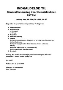 Generalforsamling 2014